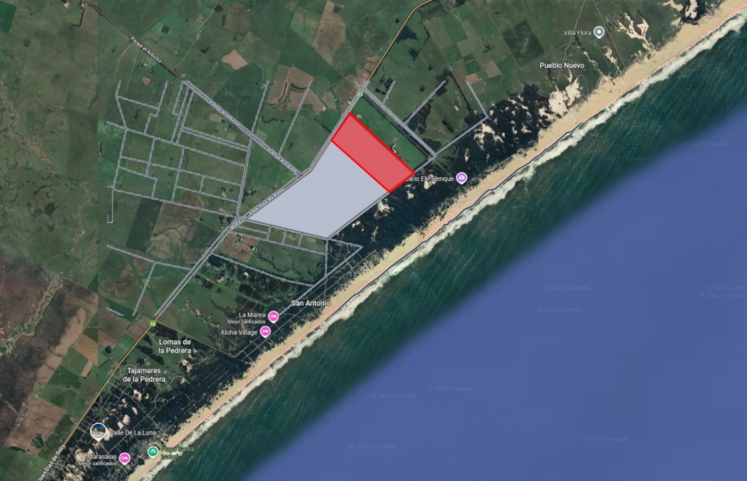 Terrain de 55 hectares a San Antonio, Rocha, a quelques metres de la mer